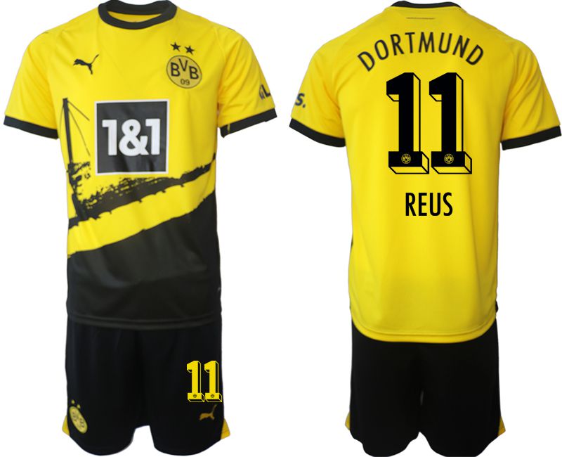 Men 2023-2024 Club Borussia Dortmund home yellow #11 Soccer Jersey
